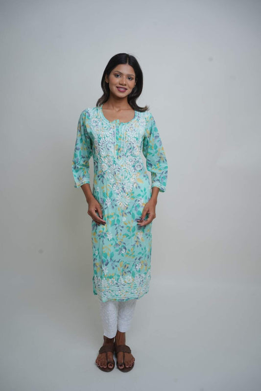 Neelkamal Chikankari Kurta